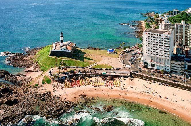 Apartamento Flat Luxo Bem Localizado No Bairro Da Barra Salvador de Bahía Exterior foto